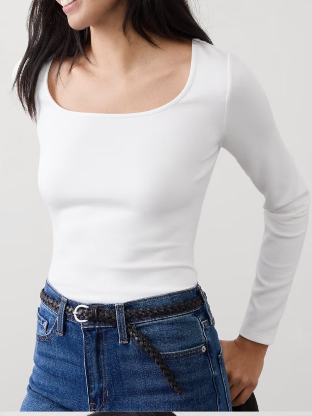 Banana Republic Factory Soft Touch Square-Neck Top – Size L - NWT